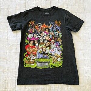 Disney Villains Charcoal Graphic Short Sleeve T-Shirt Adult Unisex Size S